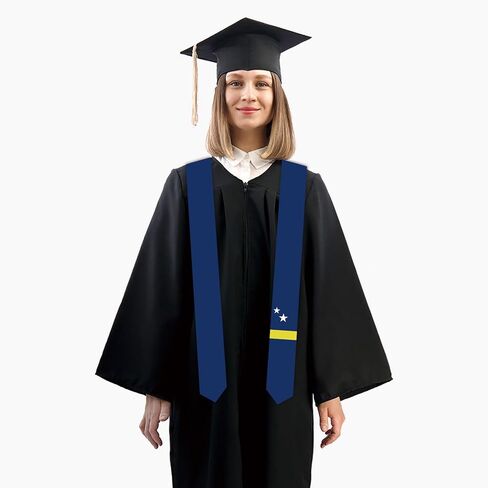 Curacao National flag Graduation sash adult Stole Sash for International study students for class in Saudi Arabia