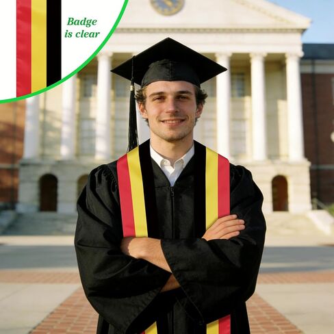 Belgium Graduation Sash Stole International Study Abroad Unisex Belgium Flag Graduation Scarf in Kuwait