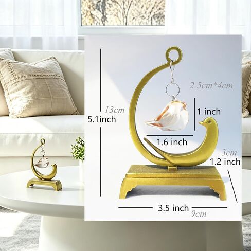 ديكور تماثيل الطيور، مجموعة تمثال الطيور الكريستالية والمعدنية لديكور المنزل، هدايا الطيور لمحبي الطيور والنساء والرجال والحيوانات، زينة لطاولة المكتب والمنزل (Style1) in Kuwait