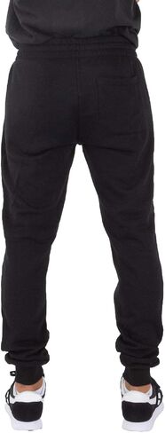 Shaka Wear Men’s Joggers Sweatpants - Medium Heavy Cotton Fleece Slim Fit Full Length Casual Pants Sports Workout FJP02 Black,2XL in Saudi Arabia