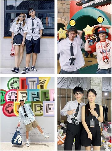 Original Cute Pre-tied Necktie for Boys Girls Men Women Adjustable Tie for Children Kids Teenagers Adults Unisex in Saudi Arabia