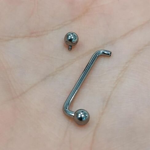 BodyJewelryOnline 316L الفولاذ الجراحي 14G التيلة الحديد سطح ثقب سطح الحديد الكرة ينتهي التيلة سطح ثقب المجوهرات 12 مللي متر-25 مللي متر in Kuwait