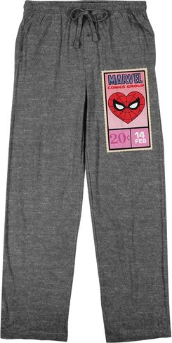 سروال بيجامة للنوم من Marvel Universe Spider-Man Valentine للبالغين باللون الرمادي المنقط in Kuwait
