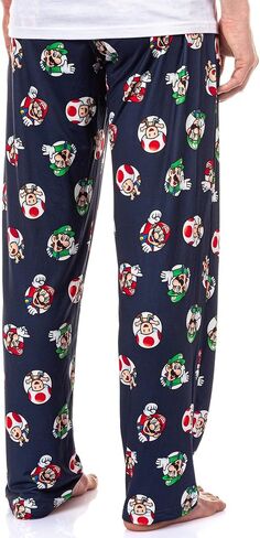 Seven Times Six Super Mario Pajama Pants Men's AOP Mario Luigi Toad Character Porthole Pajamas Loungewear Sleepwear in Kuwait