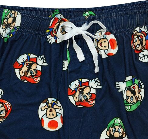 Seven Times Six Super Mario Pajama Pants Men's AOP Mario Luigi Toad Character Porthole Pajamas Loungewear Sleepwear in Kuwait