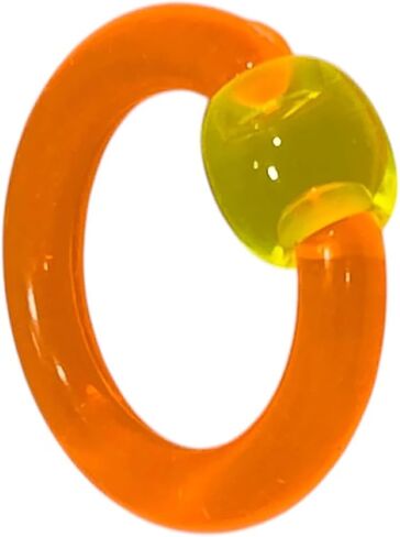 6G Glow In Dark UV Reactive Acrylic Captive Bead Ring CBR Large Gauges Expander Earrings Septum Pierced Body Jewelry 16mm 5/8 Inch in Kuwait