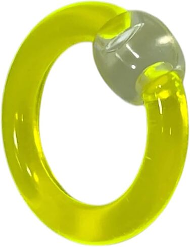 6G Glow In Dark UV Reactive Acrylic Captive Bead Ring CBR Large Gauges Expander Earrings Septum Pierced Body Jewelry 16mm 5/8 Inch in Kuwait