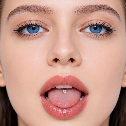 Lusofie 16Pcs 14G Plastic Nipple Piercings 12mm 14mm 16mm 19mm - Plastic Nipple Rings for Surgery - Clear Acrylic Tongue Rings in Kuwait