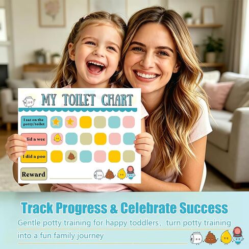 18 Pcs Potty Training Sticker Chart for Kids, Bathroom Habits Reward Potty Training Chart for Toddlers Boys Girls with Pee and Poop Stickers Toilet Star Reward Charts Toilet Habits Tracking (4Chart) in Saudi Arabia