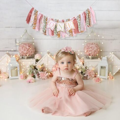 Wildflower High Chair Banner - Fairy First Birthday Decorations, Our Little Wild Flower Is Turning One Banner, Floral 1st Birthday Decoration, Floral One Garland Party Supplies in Saudi Arabia