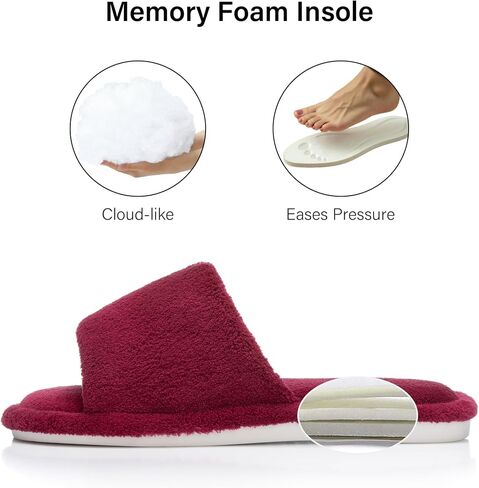 NineCiFun Slippers for Women Summer Open Toe - Breathable Slip On House Slippers with Memory Foam, Non-Slip Comfy Indoor Slides in Saudi Arabia