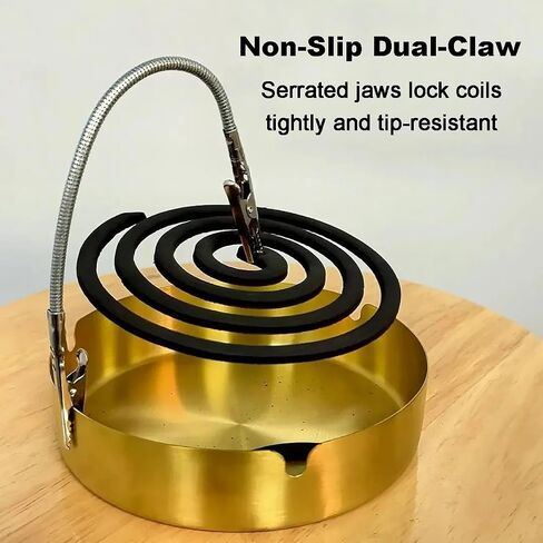 Portable Mosquito Coil Holder Clip Flexible Height Adjustable Metal Incense Stick Stand Holder, Christmas Cards Display Stand Clip for Indoor Outdoor Use Pool Side Patio Deck Camping (10, 7 inch) in Saudi Arabia