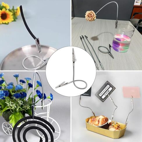 Portable Mosquito Coil Holder Clip Flexible Height Adjustable Metal Incense Stick Stand Holder, Christmas Cards Display Stand Clip for Indoor Outdoor Use Pool Side Patio Deck Camping (10, 7 inch) in Saudi Arabia