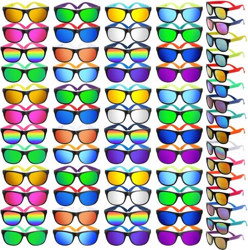 64 Pack Neon Sunglasses Party Favors, 16 Colors 80's Style Colorful Novelty Sunglasses Bulk for Birthday,Beach Pool,Summer Party,Goody Bag Fillers for Teens Adults in Saudi Arabia