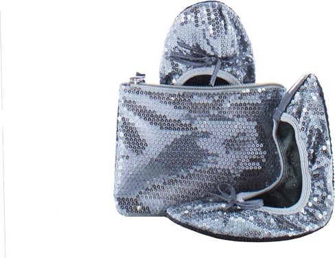 MeMoi Sequin Flip Flat مع حقيبة مطابقة in Kuwait