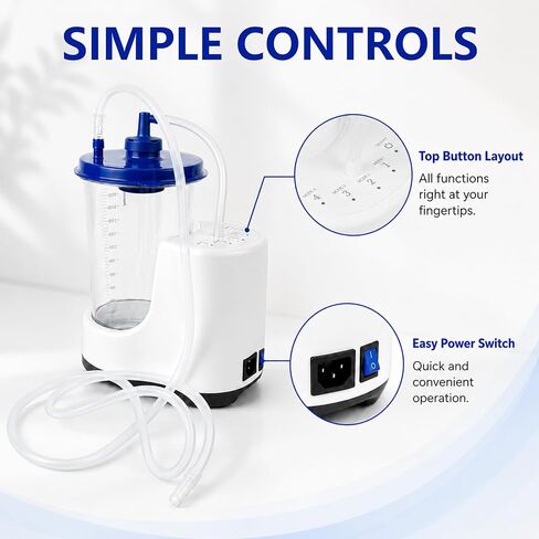 Portable Negative Pressure Urine Collection System with Suction Pump, Liquid-Free Pump Design, Adjustable 4-Mode Timer, 2000ml Collection Canister, Compatible with External Catheters for Men and Women in Saudi Arabia