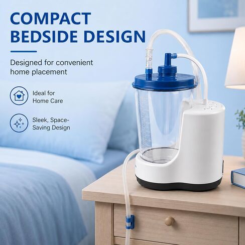 Portable Negative Pressure Urine Collection System with Suction Pump, Liquid-Free Pump Design, Adjustable 4-Mode Timer, 2000ml Collection Canister, Compatible with External Catheters for Men and Women in Saudi Arabia