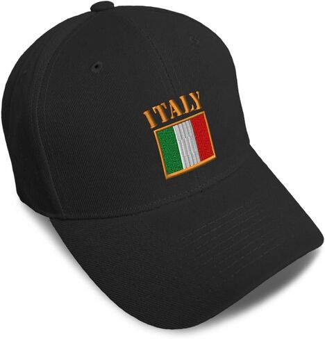 Speedy Pros Baseball Caps for Men & Women Embroidered Italy Flag Italian Italiano Italia Milan Rome Acrylic in Kuwait