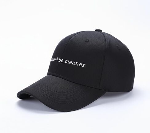 I Could Be Meaner Baseball Cap Women Funny Humorous Quotes Retro Embroidered Adjustable Cotton Baseball Cap Black in Saudi Arabia