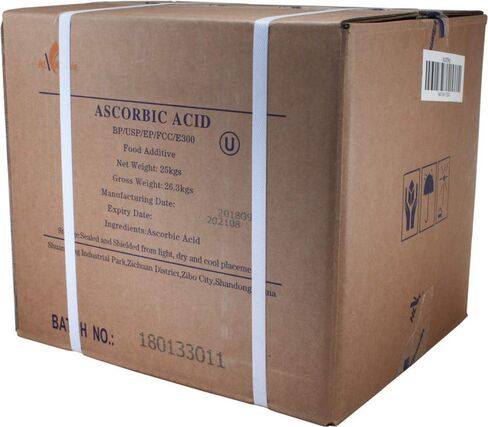 Duda Energy asc8p Pail of L-Ascorbic Acid Powder 99+% Food Grade USP36/BP2012 Naturally Fermented Pure White Crystals Form of Vitamin C, 8 lb. in Kuwait
