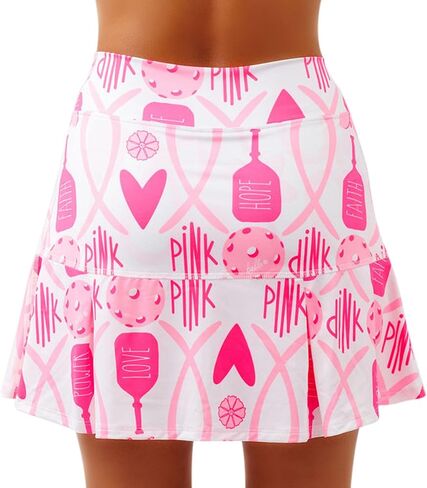 Pickleball Bella Women’s Drop Pleat Pickleball Skort – Lightweight Athletic Skirt with Built-in Shorts & Pockets, Hope in Saudi Arabia