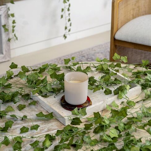 CQURE 120 Pack 840Ft Artificial Ivy Fake Vines,Ivy Garland Greenery Garland Fake Hanging Plants Vines Aesthetic Green Leaves for Bedroom Wedding Party Garden Wall Room Decor in Saudi Arabia