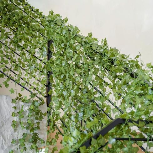 CQURE 120 Pack 840Ft Artificial Ivy Fake Vines,Ivy Garland Greenery Garland Fake Hanging Plants Vines Aesthetic Green Leaves for Bedroom Wedding Party Garden Wall Room Decor in Saudi Arabia