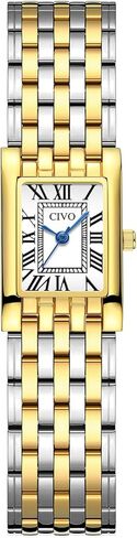 CIVO Gold Watches for Women Vintage: Small Quartz Womens Watch with Roman Dial - Ladies Square Dainty Bracelet Watches - Gift Box Set for Wife Mother at Anniversary Wedding Birthday Christmas in Kuwait