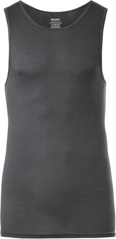 Gildan Men's A-Shirt Tanks, Multipack, Style G1104, Black/Sport Grey/Charcoal (15-Pack), Medium in Kuwait
