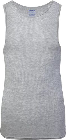 Gildan Men's A-Shirt Tanks, Multipack, Style G1104, Black/Sport Grey/Charcoal (15-Pack), Medium in Kuwait