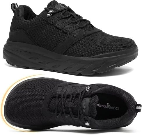 OrthoComfoot Men's Orthopedic Diabetic Wide Walking Shoes: Comfortable Arch Support Plantar Fasciitis Fashion Sneakers, Casual Hammer Toes Swollen Tennis Sports Shoes for Heel and Foot Pain Relief in Kuwait