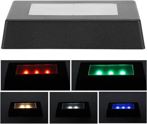 7 Color LED Display Base, Light Stand for Glass Art 7 Way Lighted, Crystal Stand Led Base Light, REctangle 3D Photo Crystal Led Light Base with USB Cable in Saudi Arabia