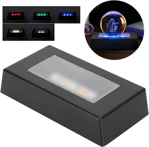 7 Color LED Display Base, Light Stand for Glass Art 7 Way Lighted, Crystal Stand Led Base Light, REctangle 3D Photo Crystal Led Light Base with USB Cable in Saudi Arabia