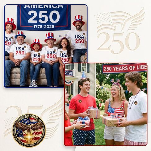 24 Pack 1776-2026 250th Anniversary God Bless America Pin Bulk 4th of July Patriotic Eagle Pins Gold Plated American Flag Badge for Independence Day Gifts in Saudi Arabia