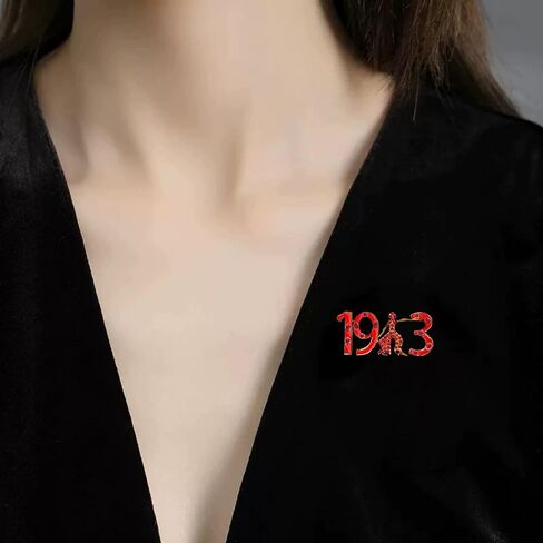 Rhinestone Red Lady 1913 Brooch for Women Gold-Toned Fashion Enamel Greek Delta Sigma Theta Sorority Brooches Lapel Mascot Pins Dainty Dress Accessories Anniversary Holiday Jewelry Souvenir in Kuwait