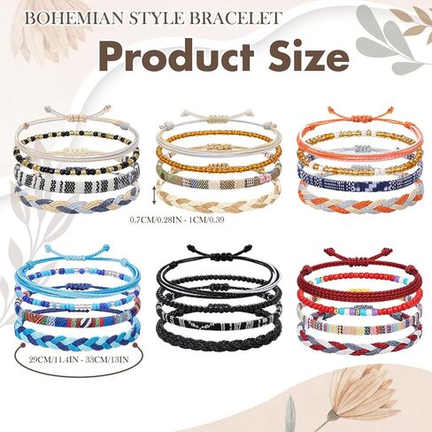 Henoyso 72 Pcs Boho Friendship Bracelets Bulk Adjustable Beaded Anklets End of Year Gifts Handmade Braided Bracelet for Women Men Surfer Beach Summer Accessories, 4 Styles in Kuwait