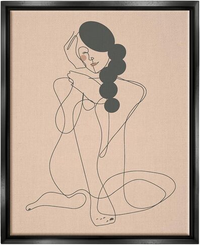 Stupell Industries Abstract Woman Sitting Scribble Drawing Smiling Outline, Design by Kendra Shedenhelm in Saudi Arabia