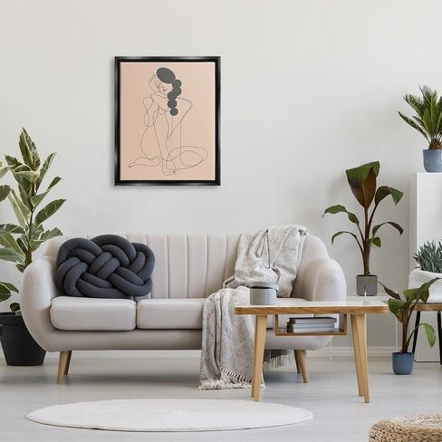 Stupell Industries Abstract Woman Sitting Scribble Drawing Smiling Outline, Design by Kendra Shedenhelm in Saudi Arabia