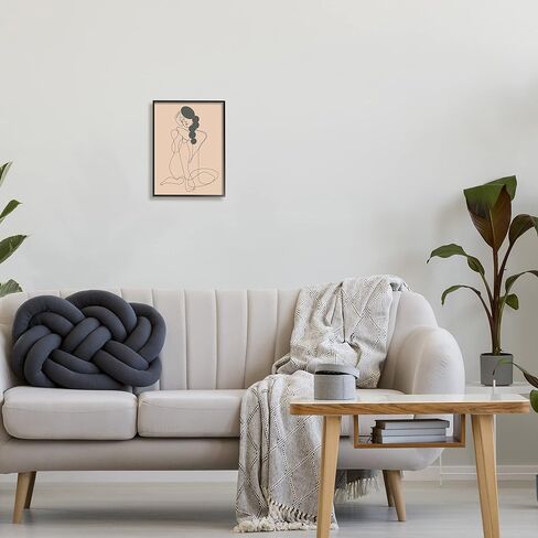 Stupell Industries Abstract Woman Sitting Scribble Drawing Smiling Outline, Design by Kendra Shedenhelm in Saudi Arabia