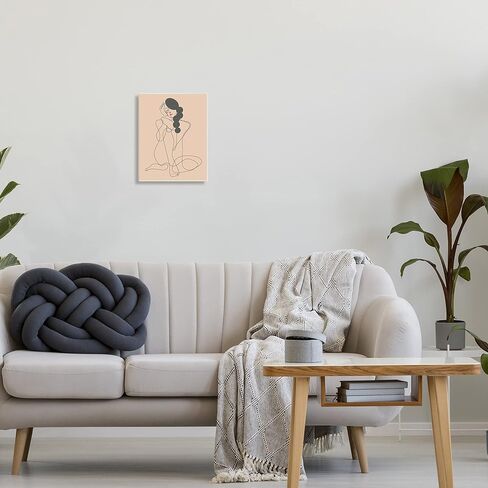 Stupell Industries Abstract Woman Sitting Scribble Drawing Smiling Outline, Design by Kendra Shedenhelm in Saudi Arabia