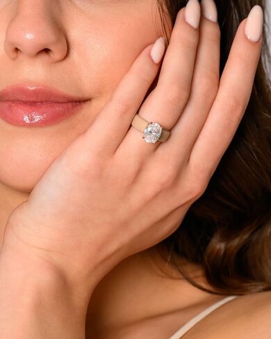Rinfit Silicone Rings for Her - Rubber Wedding Bands Bundle - Oval Cut CZ Stone & Heart Gemstones Nude/RoseGold, Size 7 in Kuwait