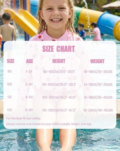 FishingDino Floating Swimsuit for Toddler Girls 1-6T Long Sleeve One Piece Float Suit Built-in Buds Cute Floatation Swim Suit in Saudi Arabia