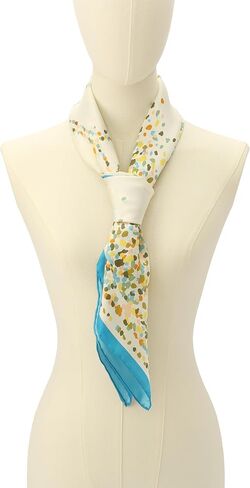 Kate Spade Womens Dotted Spade Silk Square Scarf, Stylish Fashion Accessory for Women in Kuwait