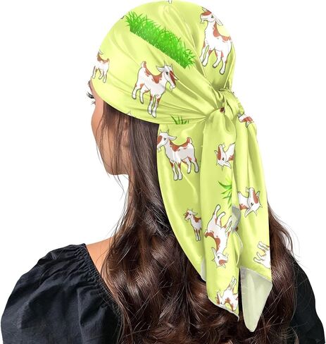 Head Scarf for Women,35" Large Square Hair Scarves Bandana Fashion Neck Scarf in Kuwait
