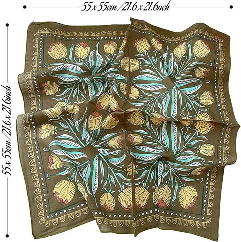 100% Cotton Bandana Scarf, Head Scarf, Headband, Head wrap, Hair Neck Scarf for Women Men 22 x 22 inch in Saudi Arabia