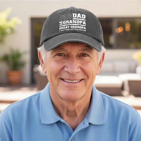 Great Grandpa Gifts, Fathers Day Christmas Baby Announcement Gifts for Great Grandpa, Adjustable Baseball Cap in Saudi Arabia