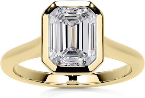 1-3 CT Moissanite Engagement Ring Bezel-Set Solitaire | Diamond Anniversary Ring for Women | 925 Sterling Silver, 10K/14K/18K Solid Rose/White/Yellow Gold & Size 4-12 in Saudi Arabia