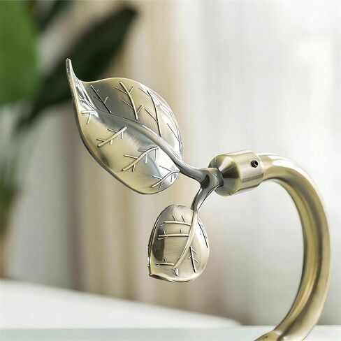 Leaf Shaped Curtain Tieback Holdbacks 2pcs, Handmade Metal Curtain Side Holders for Wall, Curtain Hook Pull Backs for Drapes Window Decoration (Antique Brass) in Saudi Arabia