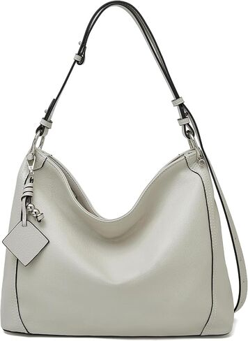 FOXLOVER Hobo Bag - Genuine Leather Women's Handbag for Everyday & Travel - Durable Purse With Zipper Pocket in Saudi Arabia