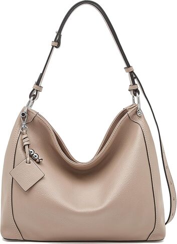 FOXLOVER Hobo Bag - Genuine Leather Women's Handbag for Everyday & Travel - Durable Purse With Zipper Pocket in Saudi Arabia